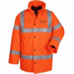 Turuncu İçi Kapitoneli Reflektif Oxford Parka