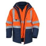 Turuncu-Lacivert 5’i 1 Arada Reflektif Oxford Parka