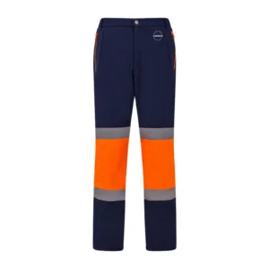 Turuncu-Lacivert Reflektif Diz Takviyeli Softshell Pantolon