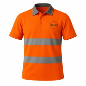 Turuncu Reflektif Coolpass Polo Yaka Tişört