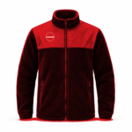 Kırmızı-Siyah Ekonomik Softshell Robalı Polar Ceket