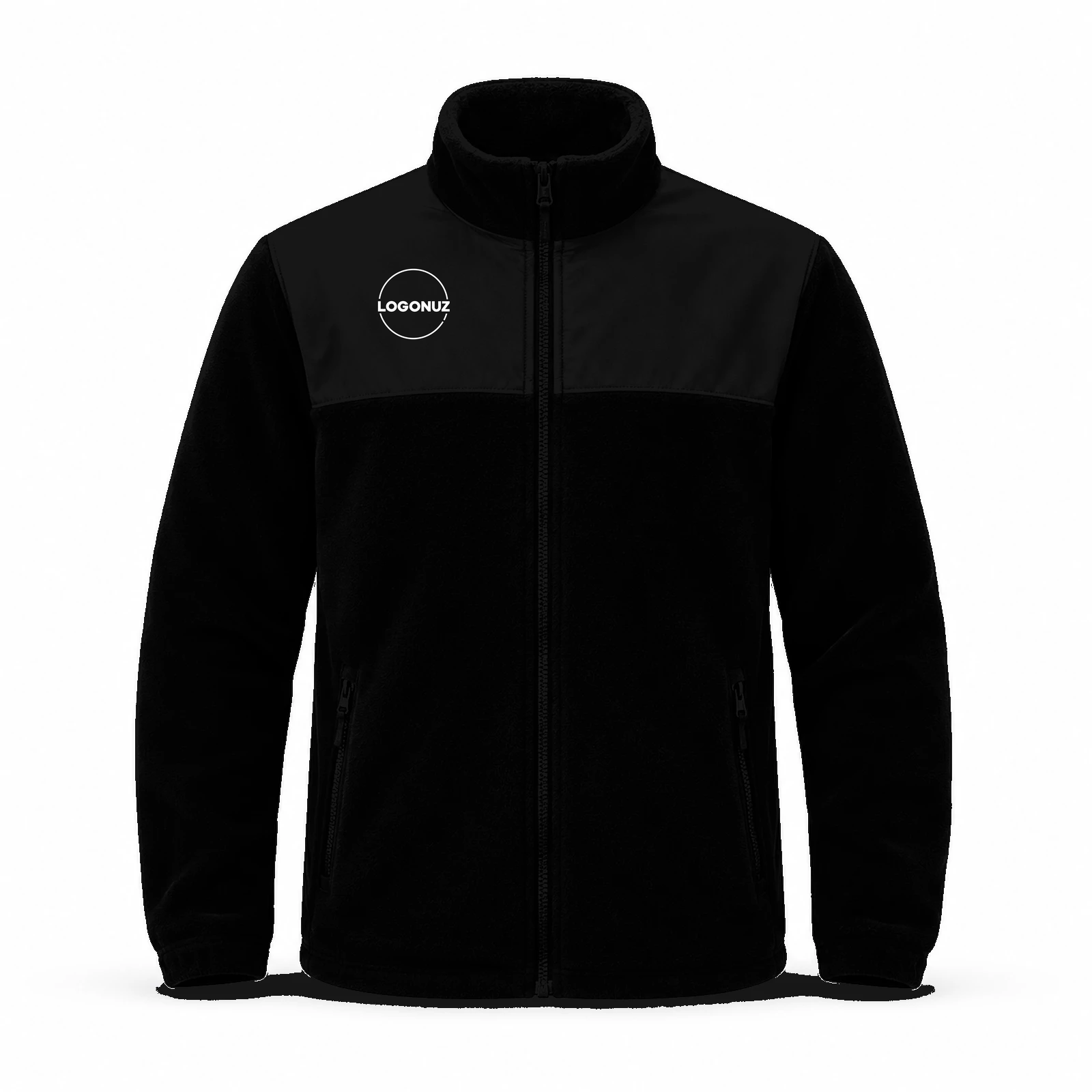PLEKRPSY01-featured-scale-plus30-v5 Siyah Ekonomik Softshell Robalı Polar Ceket - Görsel 1