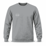 Gri Melanj Ekonomik Sıfır Yaka 2 İplik Sweatshirt