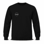 Siyah Ekonomik Sıfır Yaka 2 İplik Sweatshirt