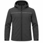 Füme Ekonomik Softshell Kapüşonlu Mont - Görsel 2
