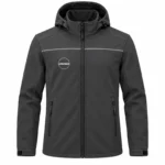 Füme Ekonomik Softshell Kapüşonlu Mont