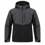 Füme-Siyah Ekonomik Softshell Parçalı Mont - Görsel 2