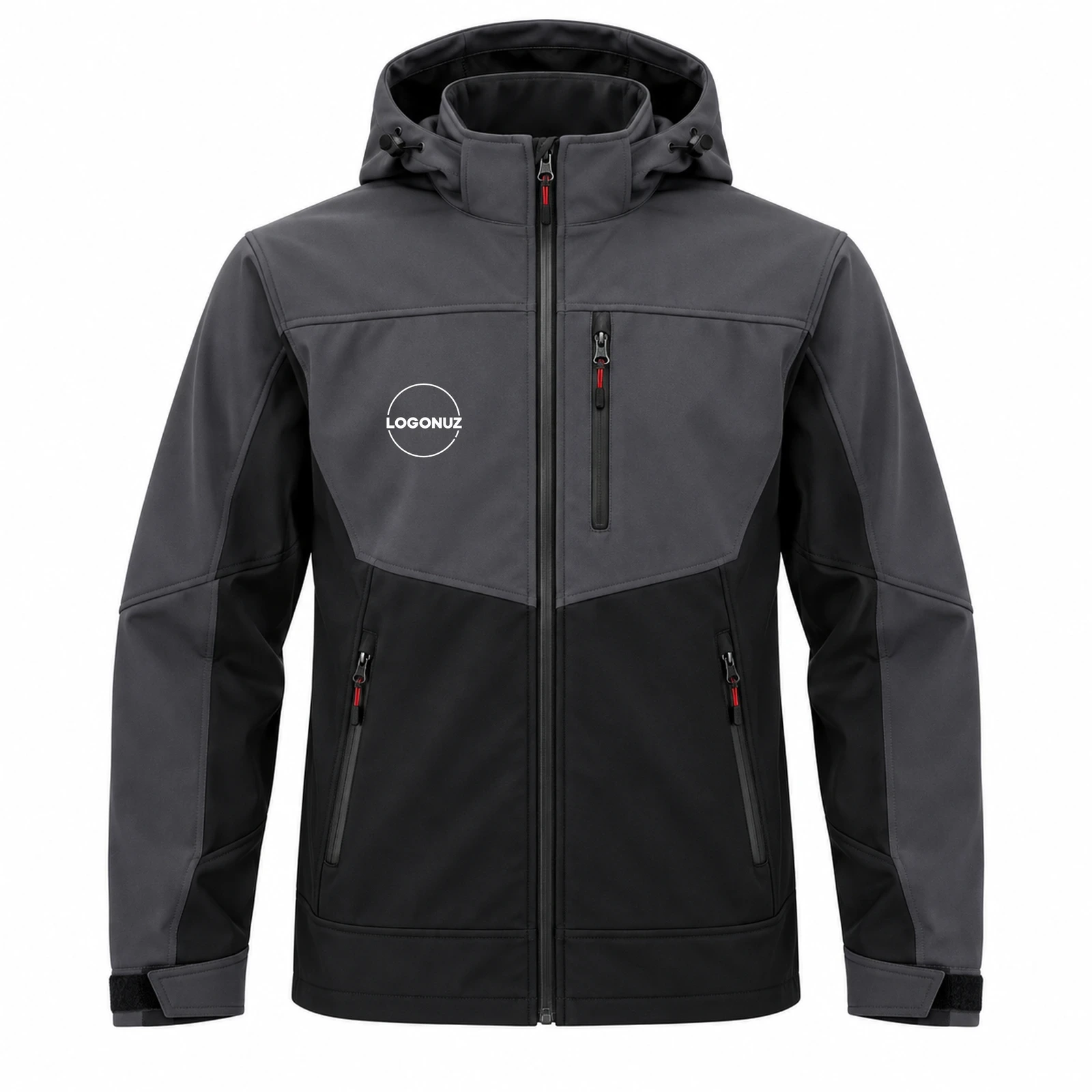 Füme-Siyah Ekonomik Softshell Parçalı Mont featured Füme-Siyah Ekonomik Softshell Parçalı Mont - Görsel 1
