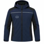Lacivert Ekonomik Softshell Kapüşonlu Mont