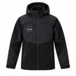 Siyah Ekonomik Softshell Parçalı Mont