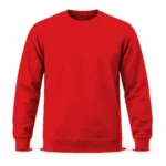 Kırmızı Ekonomik Sıfır Yaka 2 İplik Sweatshirt - Görsel 2